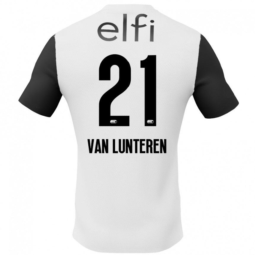 Niño Fútbol Camiseta Desiree Van Lunteren #21 Blanco Negro 2ª Equipación 2024/25 Argentina