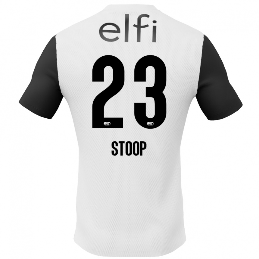 Niño Fútbol Camiseta Maudy Stoop #23 Blanco Negro 2ª Equipación 2024/25 Argentina