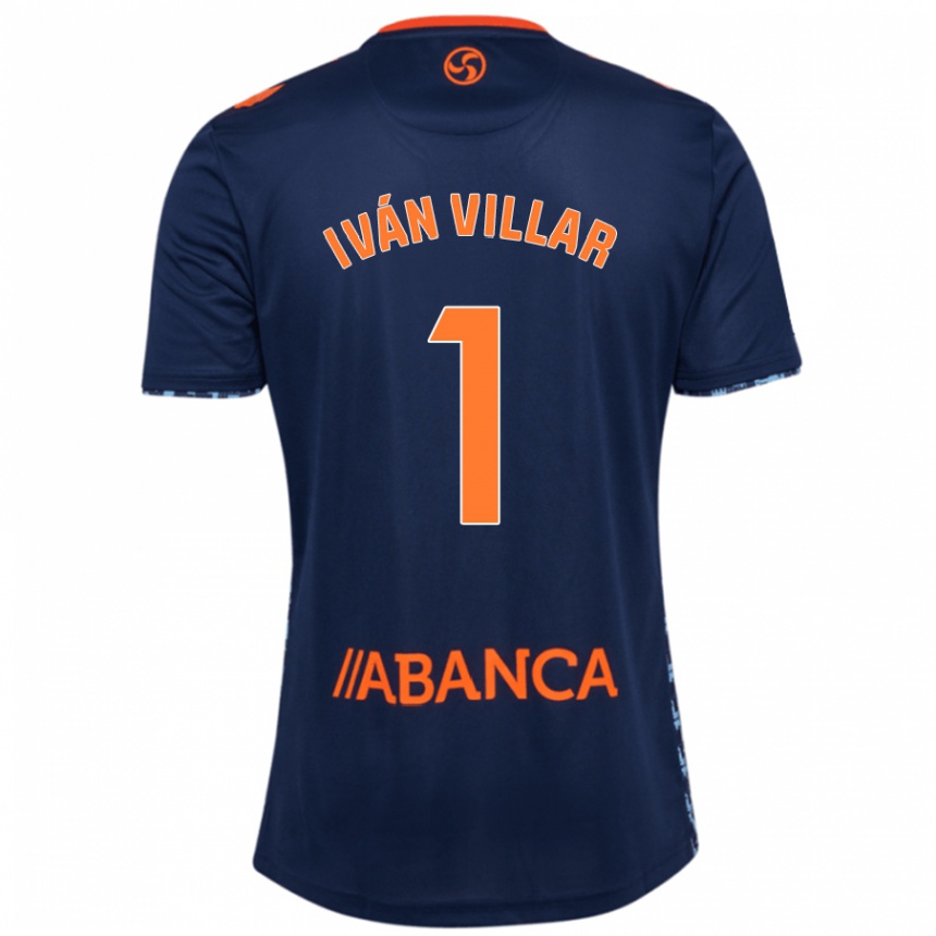 Niño Fútbol Camiseta Iván Villar #1 Azul Marino 2ª Equipación 2024/25 Argentina