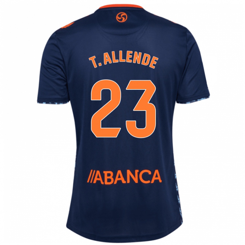 Niño Fútbol Camiseta Tadeo Allende #23 Azul Marino 2ª Equipación 2024/25 Argentina