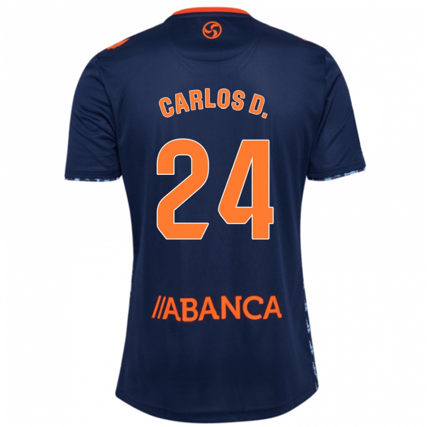 Niño Fútbol Camiseta Carlos Domínguez #24 Azul Marino 2ª Equipación 2024/25 Argentina