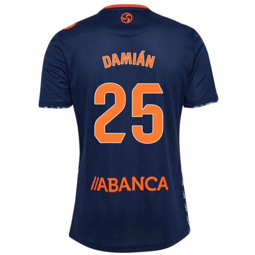 Niño Fútbol Camiseta Damián Rodríguez #25 Azul Marino 2ª Equipación 2024/25 Argentina