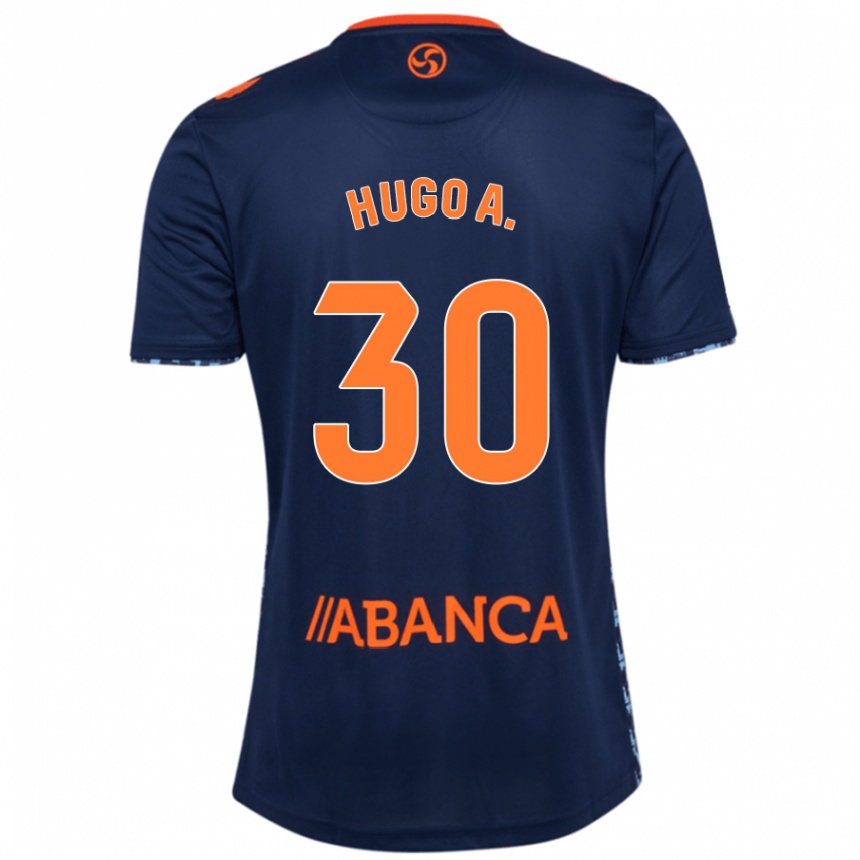 Niño Fútbol Camiseta Hugo Álvarez #30 Azul Marino 2ª Equipación 2024/25 Argentina