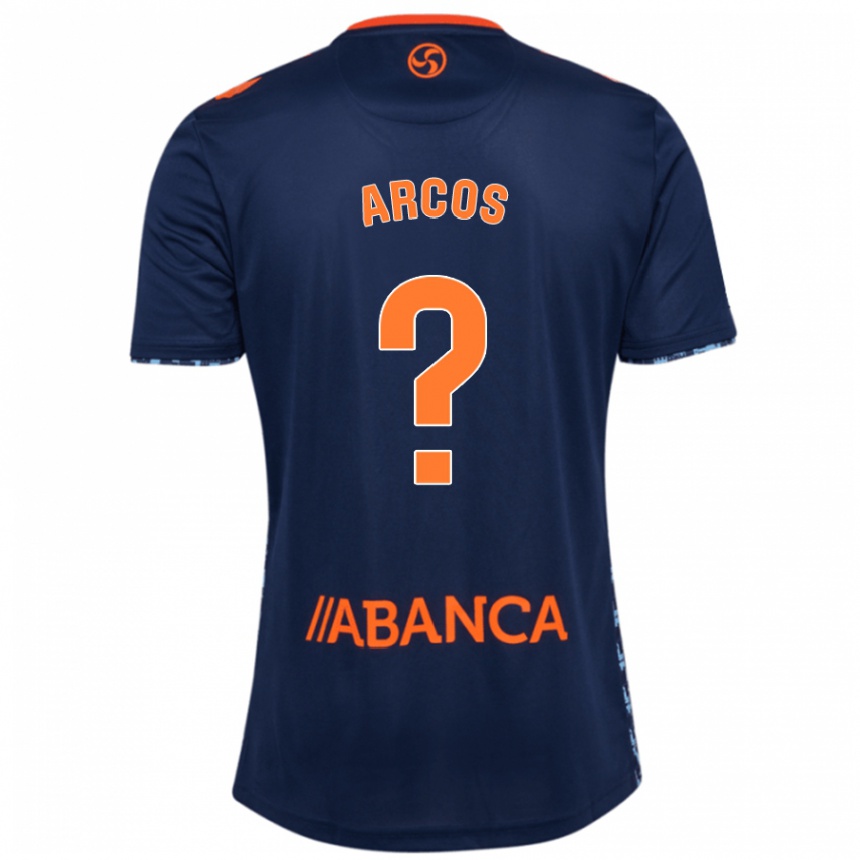 Niño Fútbol Camiseta Ángel Arcos #0 Azul Marino 2ª Equipación 2024/25 Argentina