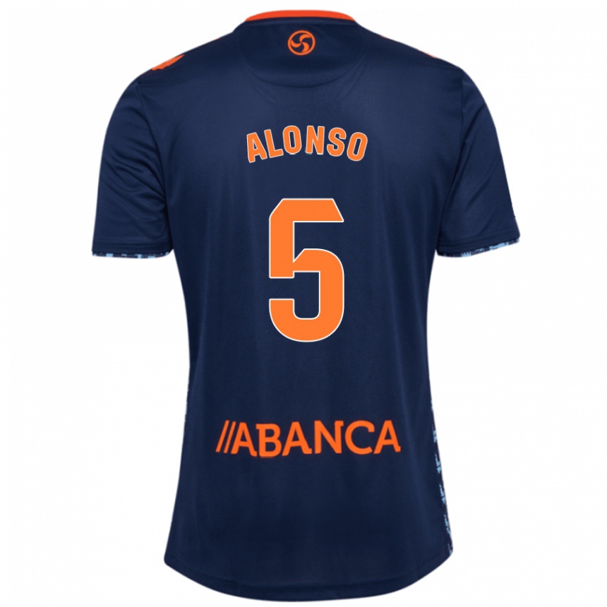 Niño Fútbol Camiseta Gael Alonso #5 Azul Marino 2ª Equipación 2024/25 Argentina