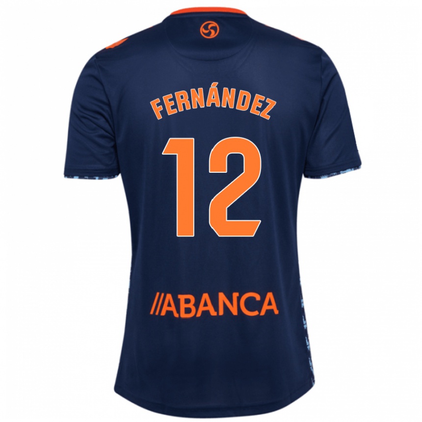 Niño Fútbol Camiseta Manu Fernández #12 Azul Marino 2ª Equipación 2024/25 Argentina