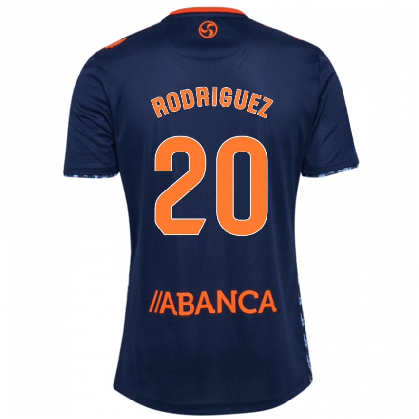 Niño Fútbol Camiseta Javi Rodríguez #20 Azul Marino 2ª Equipación 2024/25 Argentina