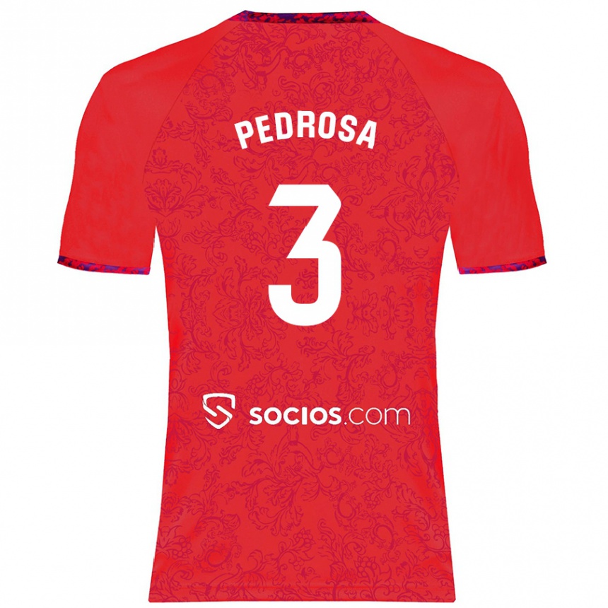 Niño Fútbol Camiseta Adrià Pedrosa #3 Rojo 2ª Equipación 2024/25 Argentina