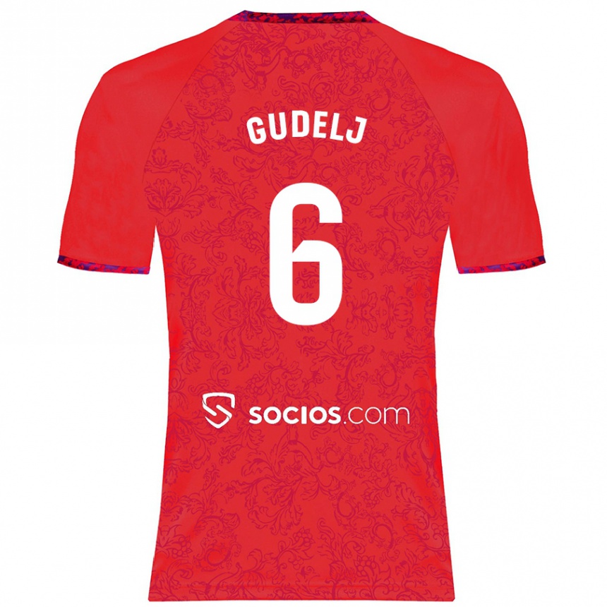 Niño Fútbol Camiseta Nemanja Gudelj #6 Rojo 2ª Equipación 2024/25 Argentina