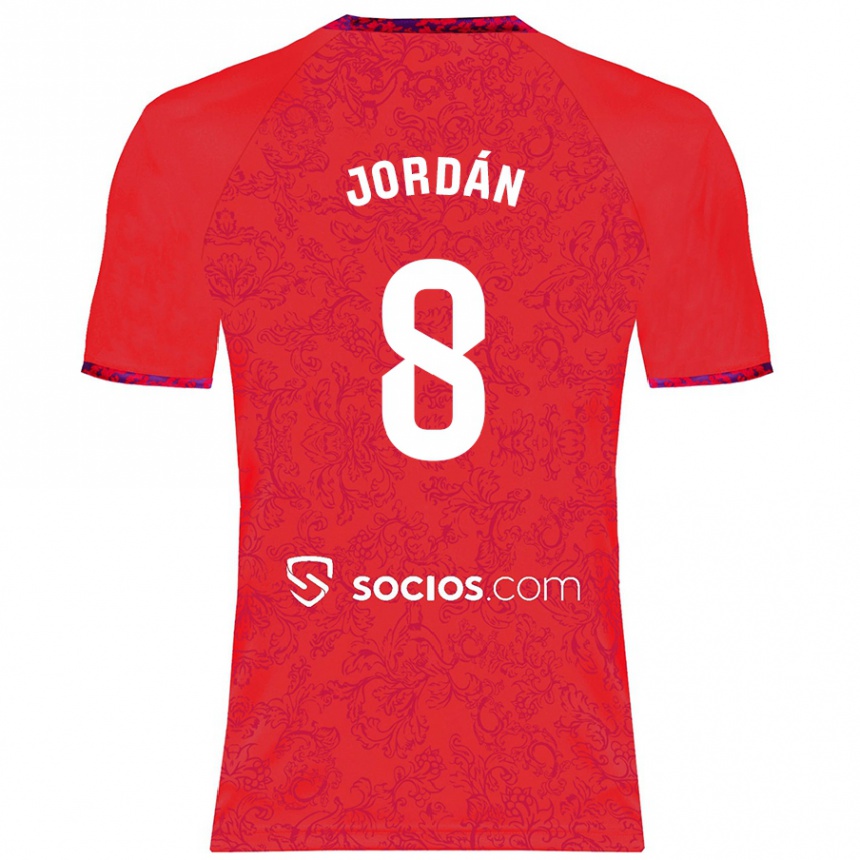 Niño Fútbol Camiseta Joan Jordán #8 Rojo 2ª Equipación 2024/25 Argentina