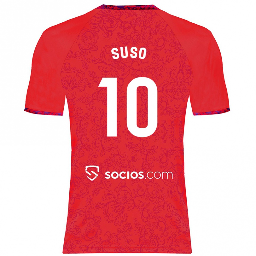 Niño Fútbol Camiseta Suso #10 Rojo 2ª Equipación 2024/25 Argentina