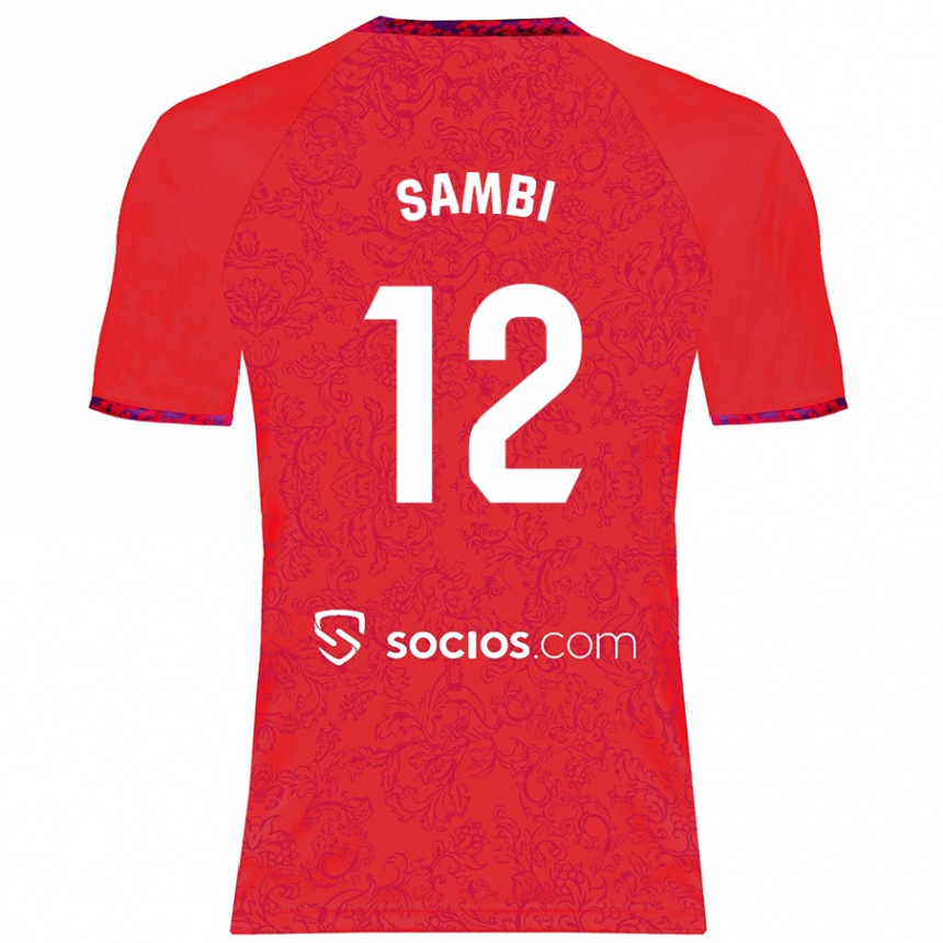 Niño Fútbol Camiseta Albert Sambi Lokonga #12 Rojo 2ª Equipación 2024/25 Argentina