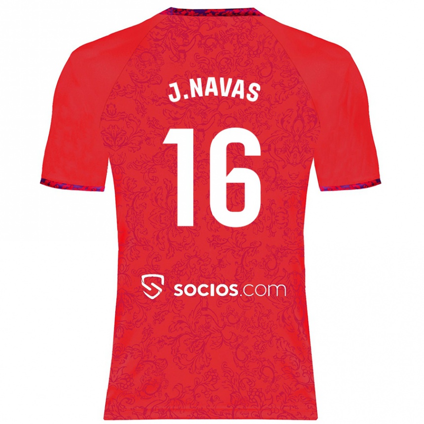 Niño Fútbol Camiseta Jesús Navas #16 Rojo 2ª Equipación 2024/25 Argentina