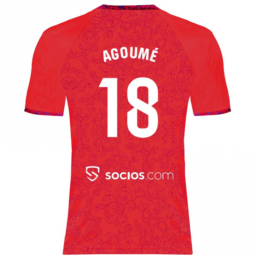 Niño Fútbol Camiseta Lucien Agoume #18 Rojo 2ª Equipación 2024/25 Argentina