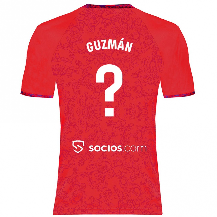 Niño Fútbol Camiseta Gonzalo Guzmán #0 Rojo 2ª Equipación 2024/25 Argentina