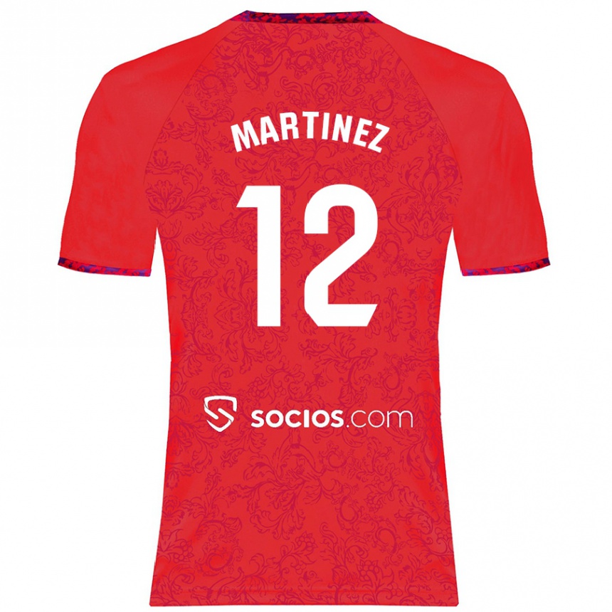 Niño Fútbol Camiseta Gabri Martinez #12 Rojo 2ª Equipación 2024/25 Argentina