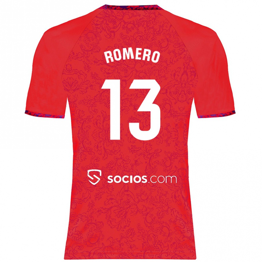 Niño Fútbol Camiseta Rafael Romero #13 Rojo 2ª Equipación 2024/25 Argentina