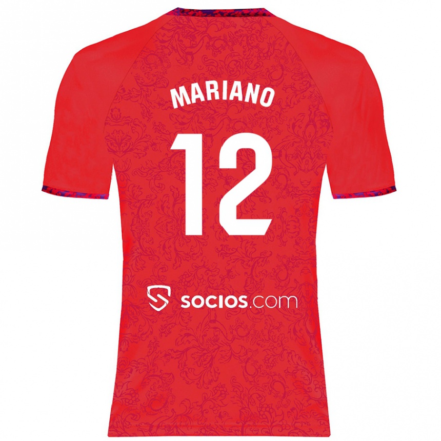 Niño Fútbol Camiseta Mariano Diaz #12 Rojo 2ª Equipación 2024/25 Argentina