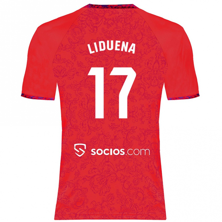 Niño Fútbol Camiseta Daniel Lidueña #17 Rojo 2ª Equipación 2024/25 Argentina