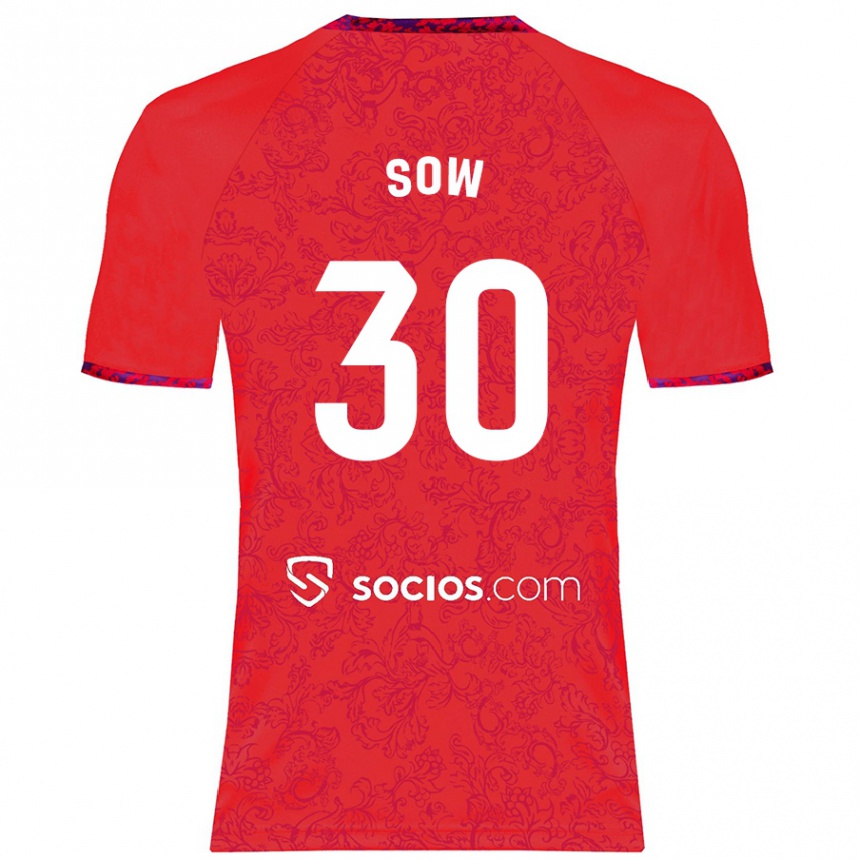 Niño Fútbol Camiseta Ibrahima Sow #30 Rojo 2ª Equipación 2024/25 Argentina