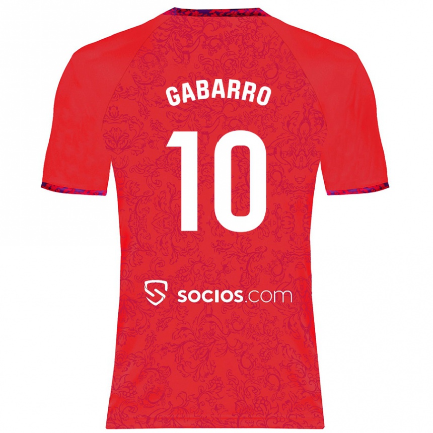 Niño Fútbol Camiseta María Inmaculada Gabarro Romero #10 Rojo 2ª Equipación 2024/25 Argentina