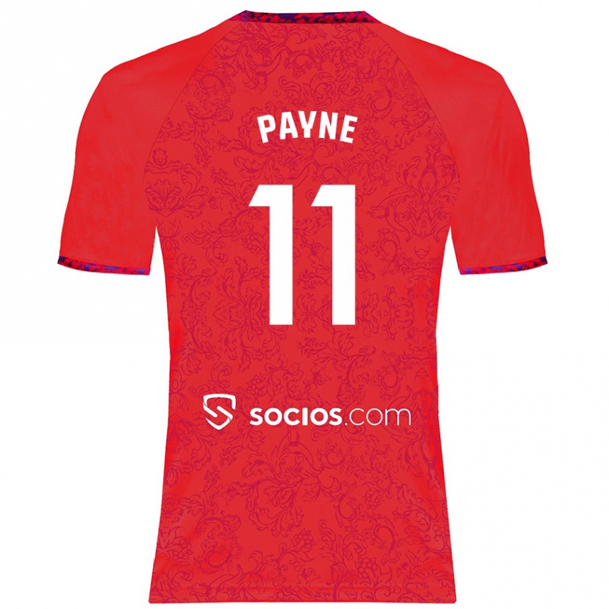 Niño Fútbol Camiseta Antionette Oyedupe Toni Payne #11 Rojo 2ª Equipación 2024/25 Argentina