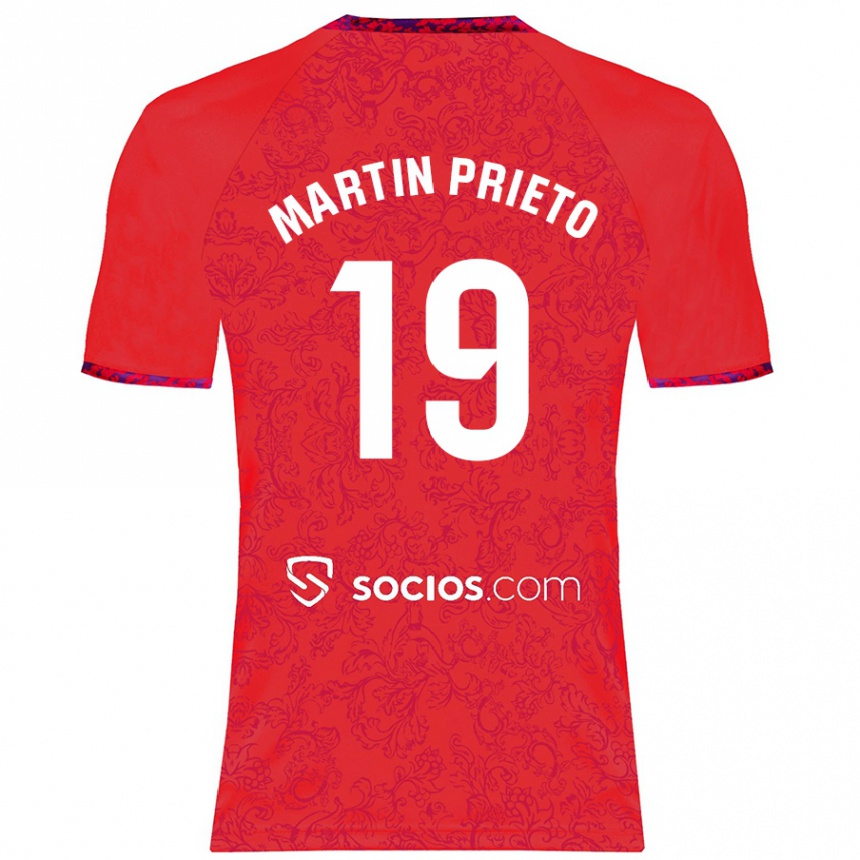 Niño Fútbol Camiseta Cristina Martín-Prieto Gutiérrez #19 Rojo 2ª Equipación 2024/25 Argentina