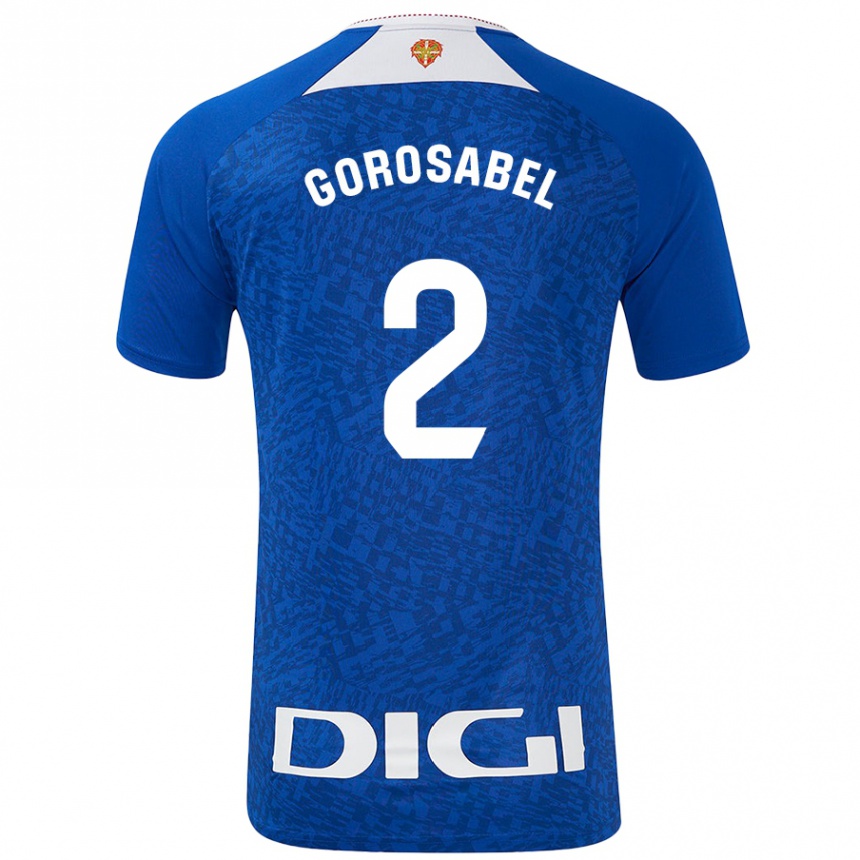 Niño Fútbol Camiseta Andoni Gorosabel #2 Azul Real 2ª Equipación 2024/25 Argentina