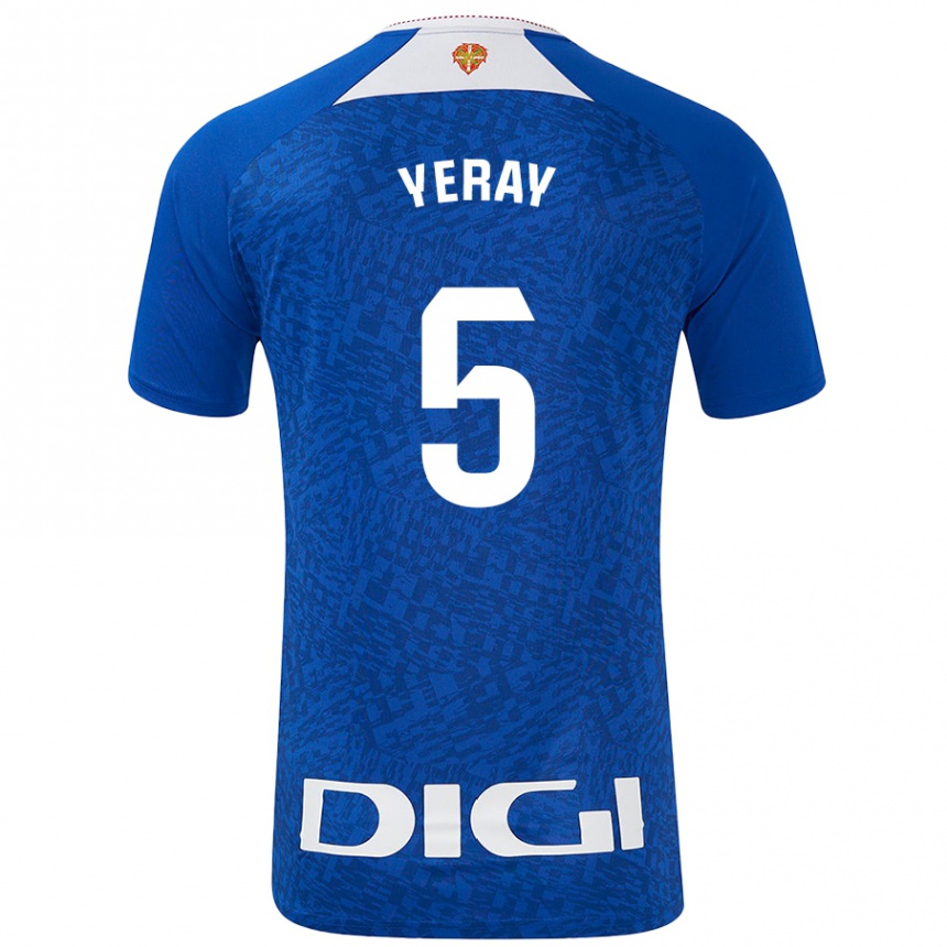 Niño Fútbol Camiseta Yeray Álvarez #5 Azul Real 2ª Equipación 2024/25 Argentina