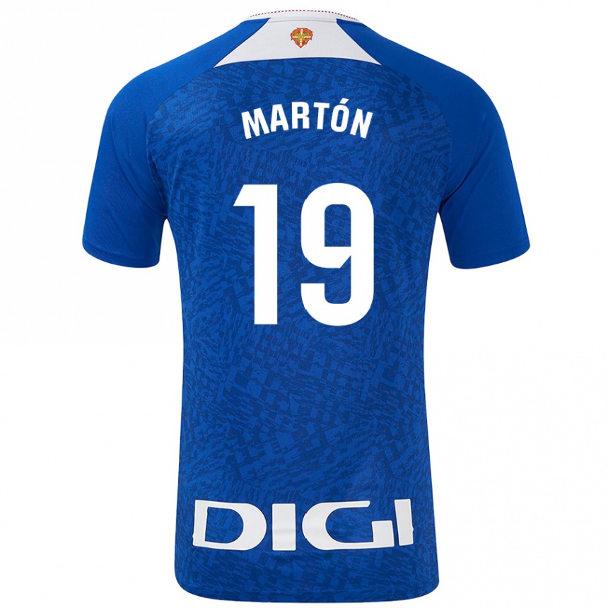 Niño Fútbol Camiseta Javier Martón #19 Azul Real 2ª Equipación 2024/25 Argentina