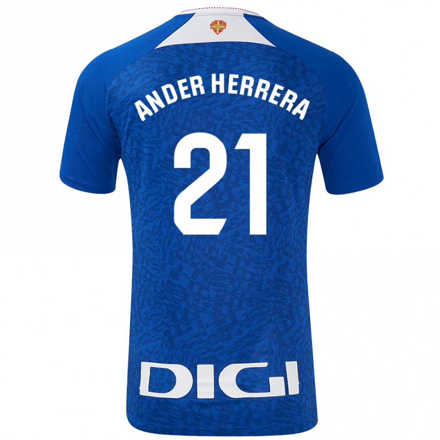 Niño Fútbol Camiseta Ander Herrera #21 Azul Real 2ª Equipación 2024/25 Argentina