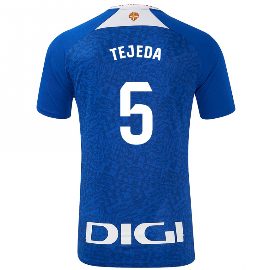 Niño Fútbol Camiseta Diego Tejeda #5 Azul Real 2ª Equipación 2024/25 Argentina