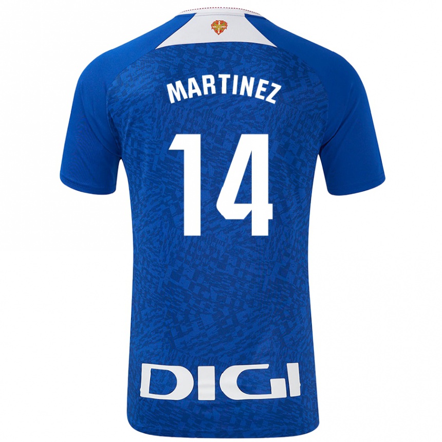 Niño Fútbol Camiseta Pablo Martínez #14 Azul Real 2ª Equipación 2024/25 Argentina