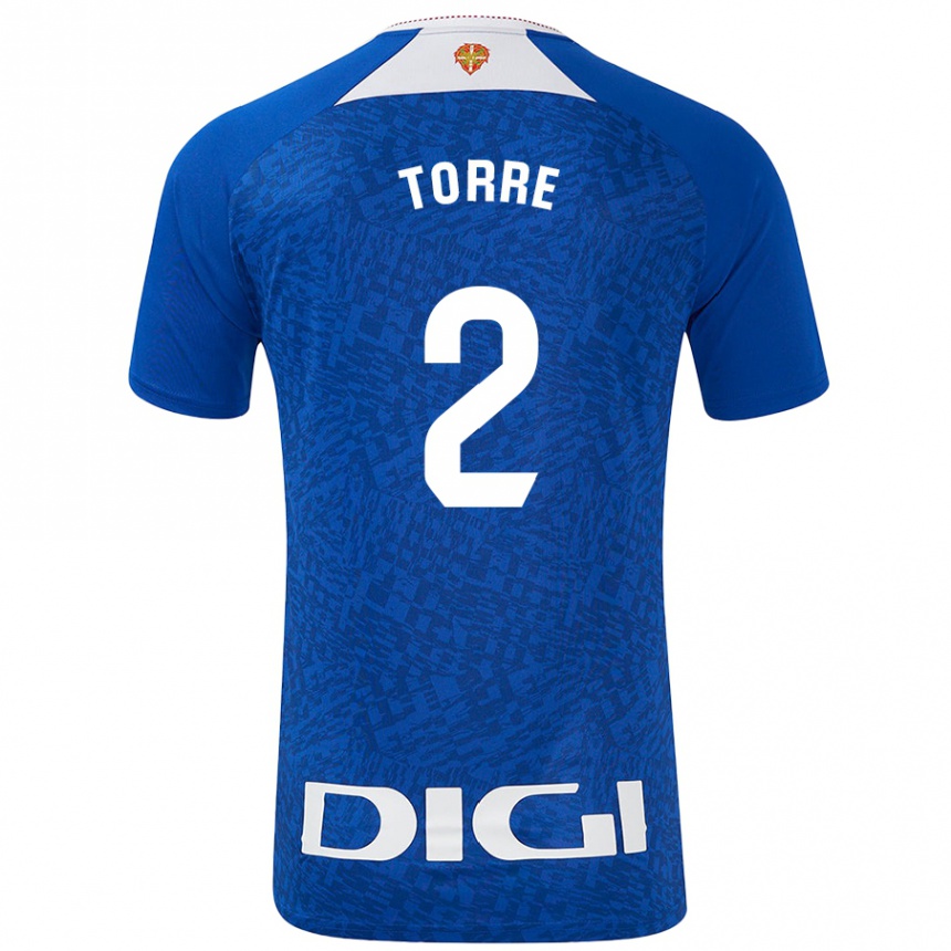 Niño Fútbol Camiseta Maddi Torre #2 Azul Real 2ª Equipación 2024/25 Argentina