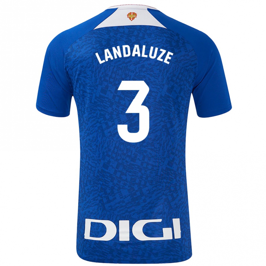 Niño Fútbol Camiseta Naia Landaluze Marquínez #3 Azul Real 2ª Equipación 2024/25 Argentina