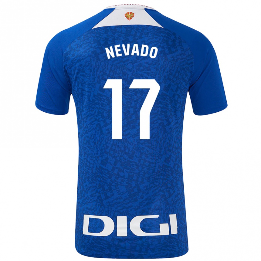 Niño Fútbol Camiseta Nerea Nevado Gómez #17 Azul Real 2ª Equipación 2024/25 Argentina