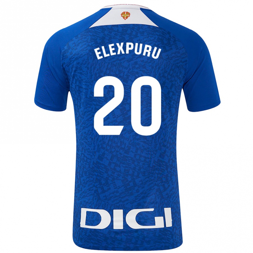 Niño Fútbol Camiseta Ane Elexpuru Añorga #20 Azul Real 2ª Equipación 2024/25 Argentina