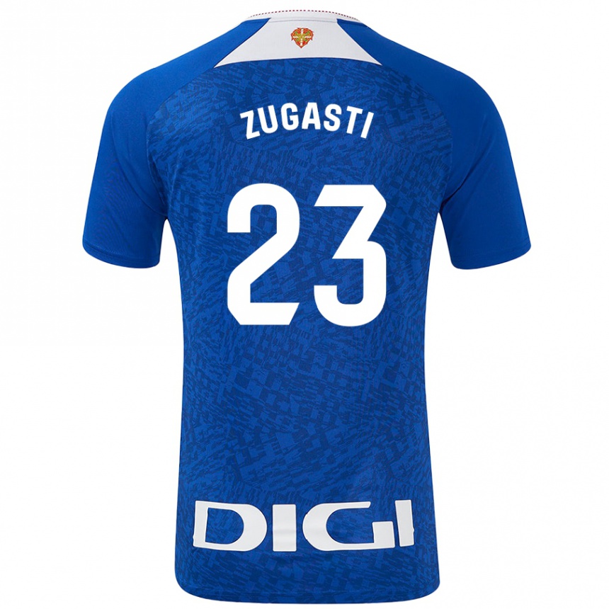 Niño Fútbol Camiseta Patricia Zugasti Oses #23 Azul Real 2ª Equipación 2024/25 Argentina