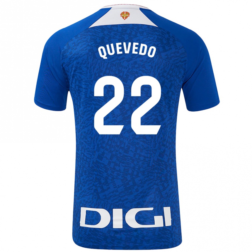 Niño Fútbol Camiseta Ugaitz Quevedo #22 Azul Real 2ª Equipación 2024/25 Argentina