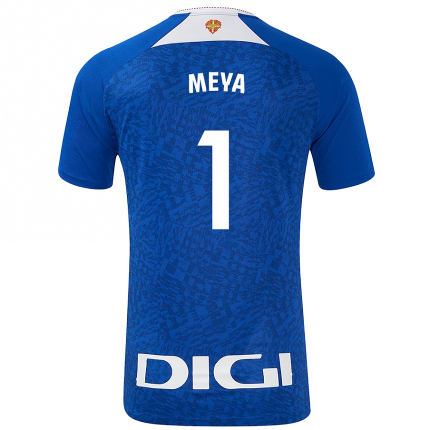 Niño Fútbol Camiseta Aina Meya Bellot #1 Azul Real 2ª Equipación 2024/25 Argentina