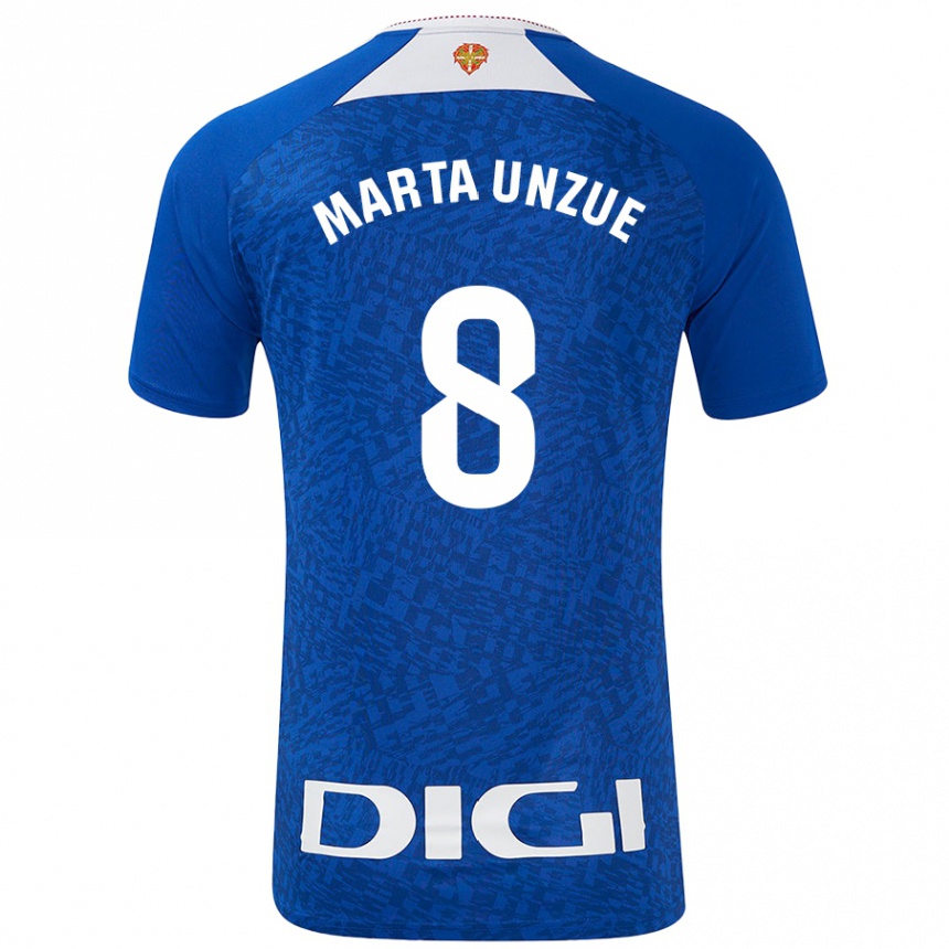 Niño Fútbol Camiseta Marta Unzué Urdániz #8 Azul Real 2ª Equipación 2024/25 Argentina