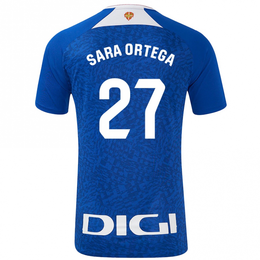 Niño Fútbol Camiseta Sara Ortega Ruiz #27 Azul Real 2ª Equipación 2024/25 Argentina