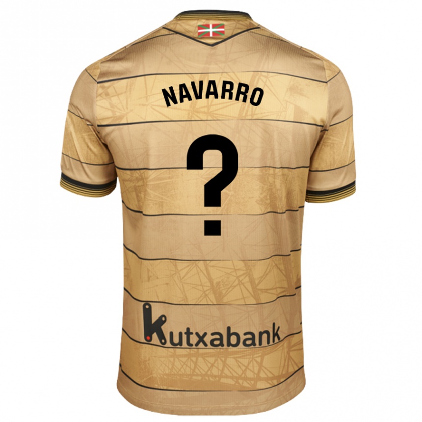 Niño Fútbol Camiseta Robert Navarro #0 Marrón 2ª Equipación 2024/25 Argentina