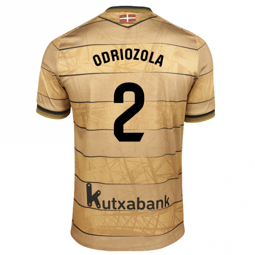 Niño Fútbol Camiseta Alvaro Odriozola #2 Marrón 2ª Equipación 2024/25 Argentina