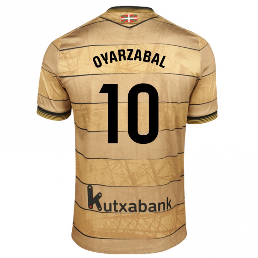 Niño Fútbol Camiseta Mikel Oyarzabal #10 Marrón 2ª Equipación 2024/25 Argentina