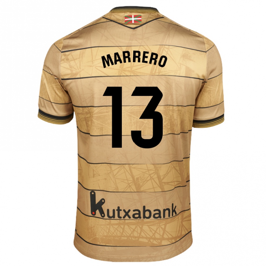 Niño Fútbol Camiseta Unai Marrero #13 Marrón 2ª Equipación 2024/25 Argentina