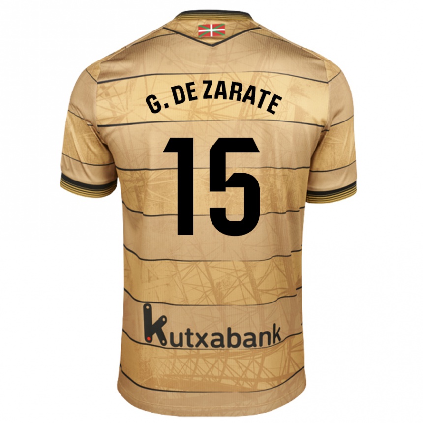 Niño Fútbol Camiseta Urko González De Zarate #15 Marrón 2ª Equipación 2024/25 Argentina