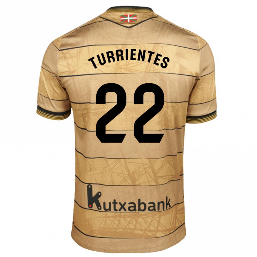 Niño Fútbol Camiseta Beñat Turrientes #22 Marrón 2ª Equipación 2024/25 Argentina