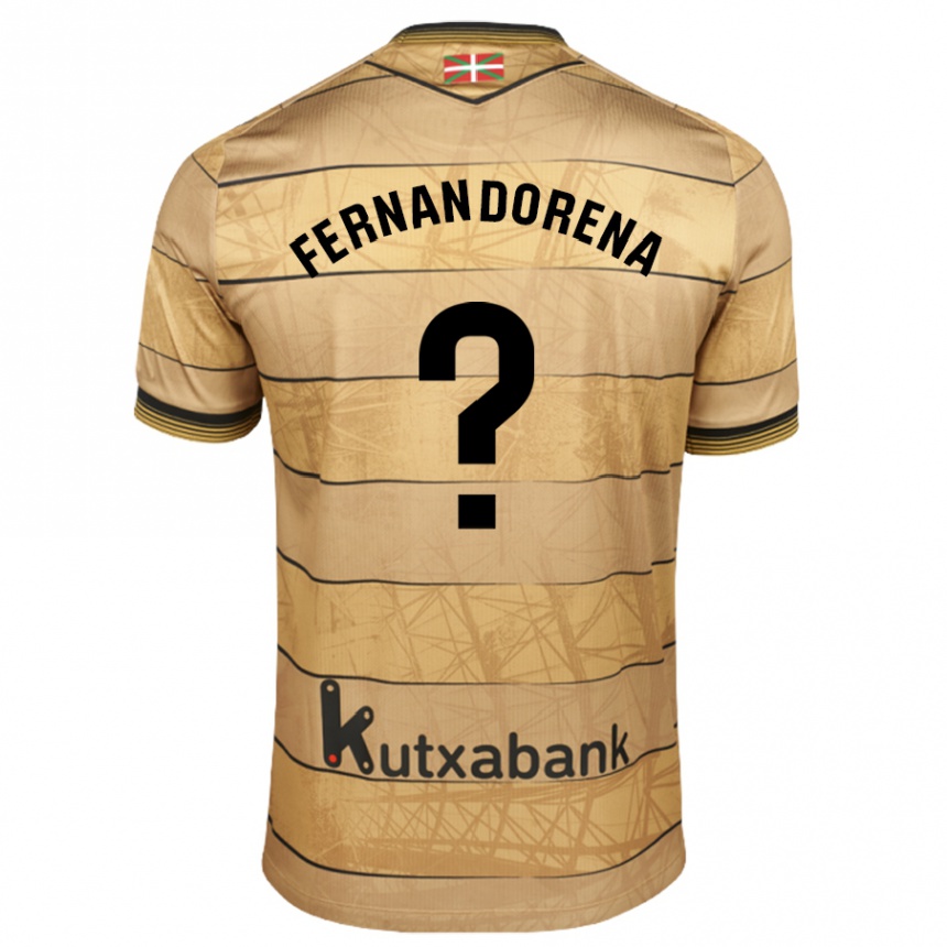 Niño Fútbol Camiseta Alex Fernandorena #0 Marrón 2ª Equipación 2024/25 Argentina