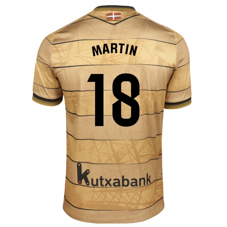 Niño Fútbol Camiseta Hugo Martín #18 Marrón 2ª Equipación 2024/25 Argentina